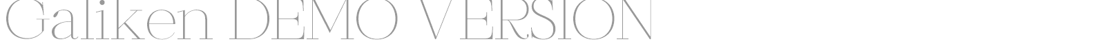 Galiken font preview